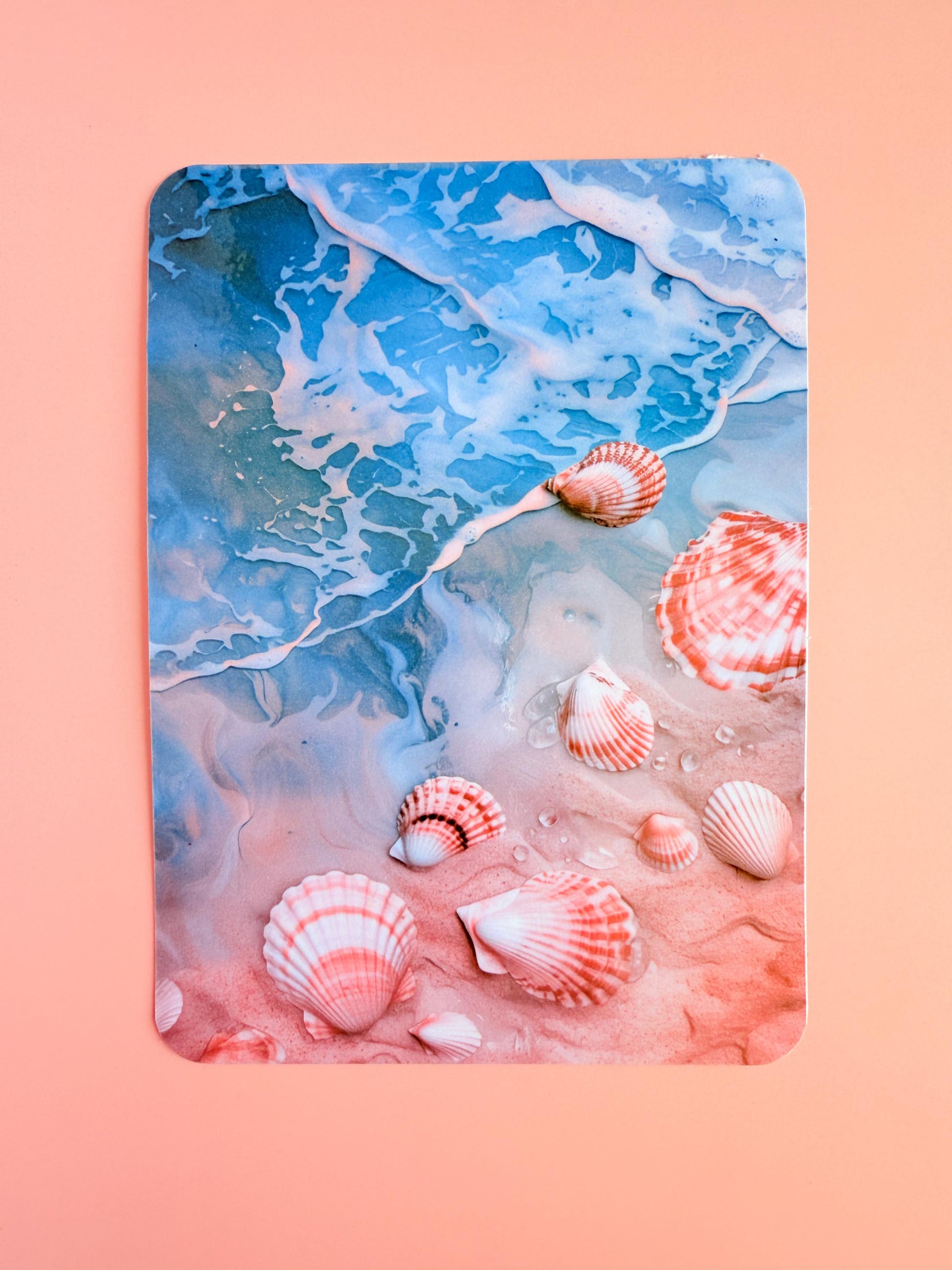 Beach Seashell Kindle Insert – Shipped Ocean Aesthetic Kindle Case Decor, Summer Bookish Gift, Coastal Reader Vibe - The Sticker Era