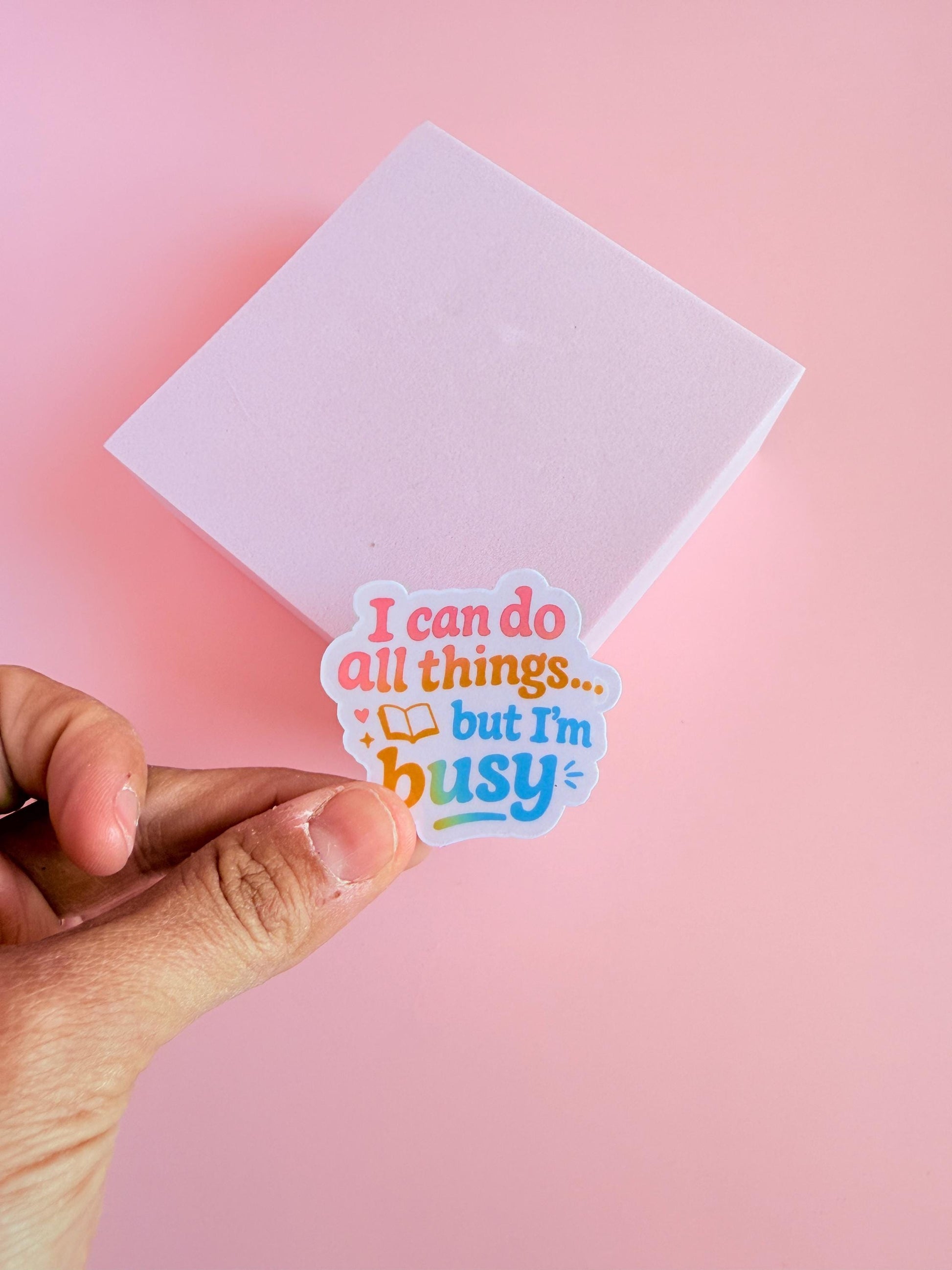 I Can Do All Things Sticker – Funny Bookish Vinyl Decal for Readers, Journals & Laptops - The Sticker Era