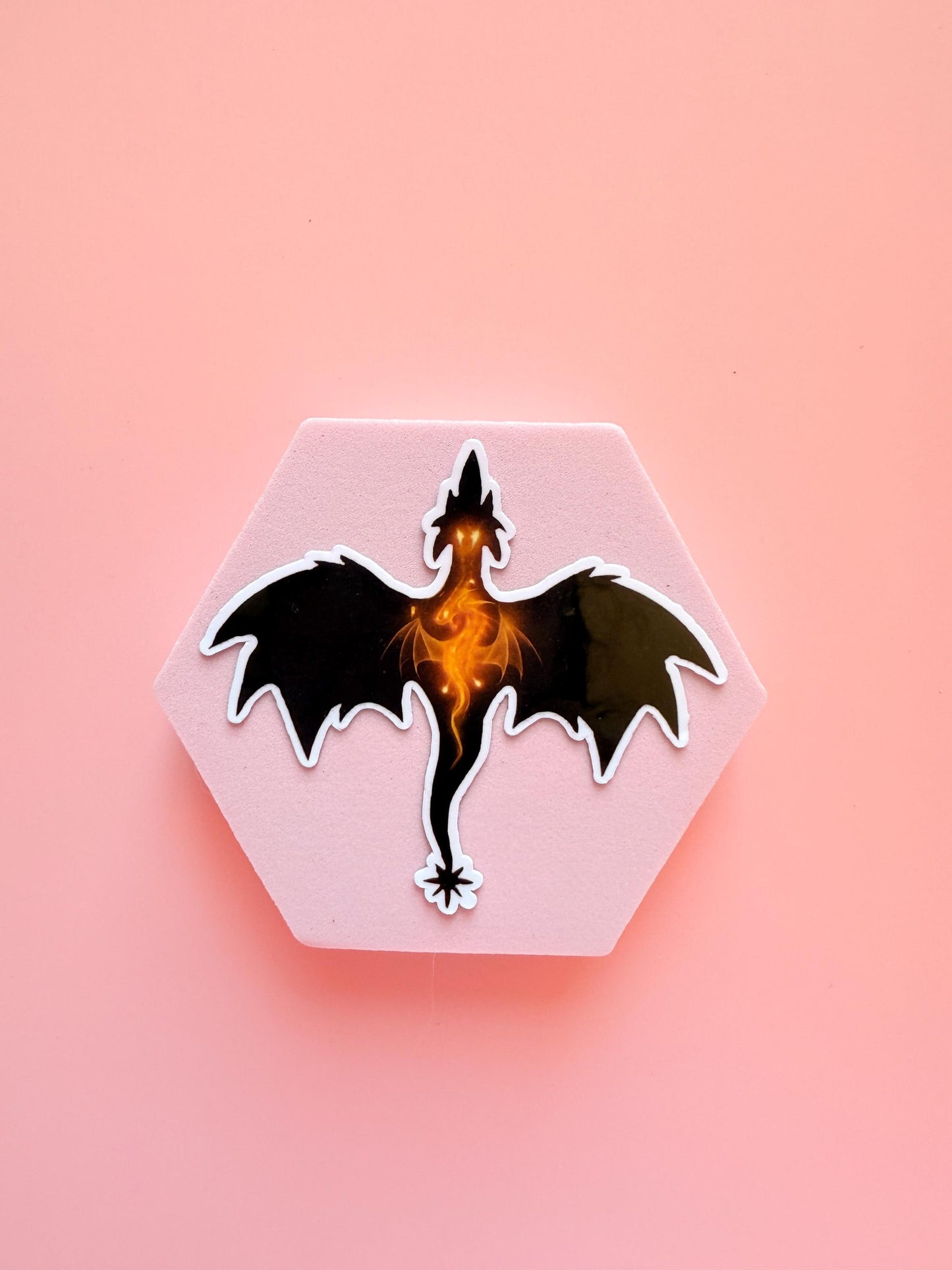 Fourth Wing dragon sticker on phone case Rebecca Yarros bookish by The Sticker Era