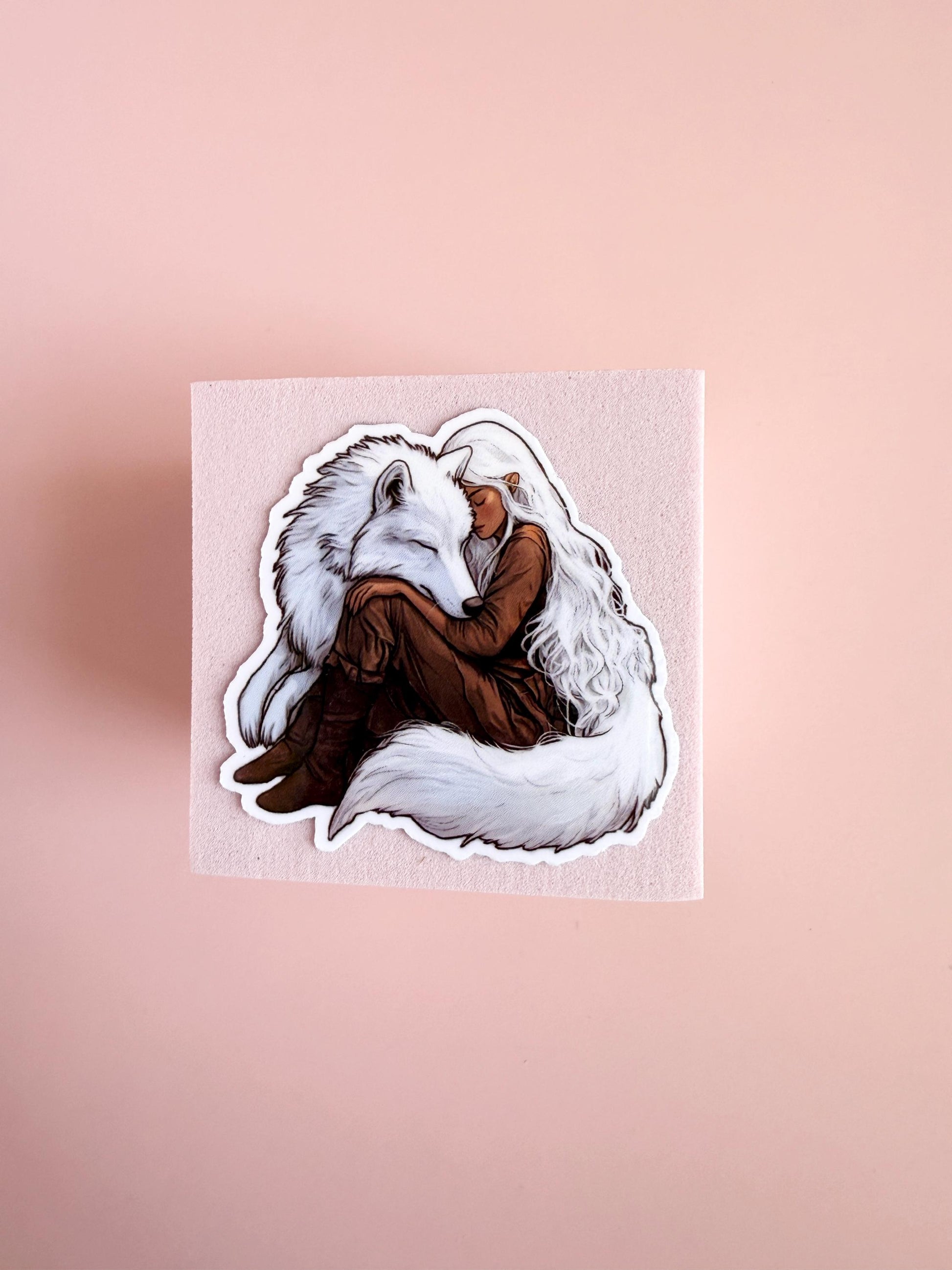 Throne of Glass inspired wolf vinyl sticker fantasy book lover by The Sticker Era