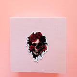 Skull and Roses Sticker | Waterproof Vinyl Decal for Dark Romance Readers by The Sticker Era