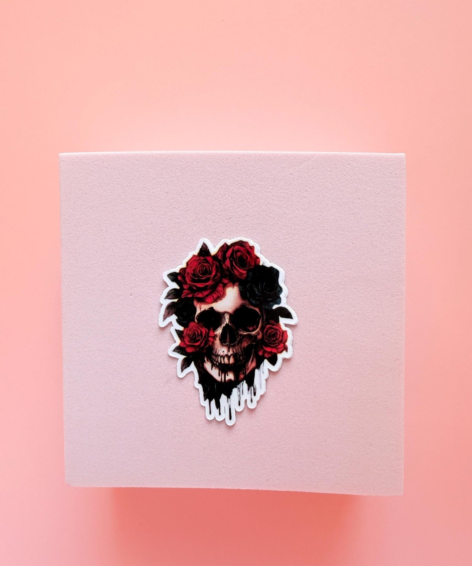 Skull and Roses Sticker | Waterproof Vinyl Decal for Dark Romance Readers by The Sticker Era