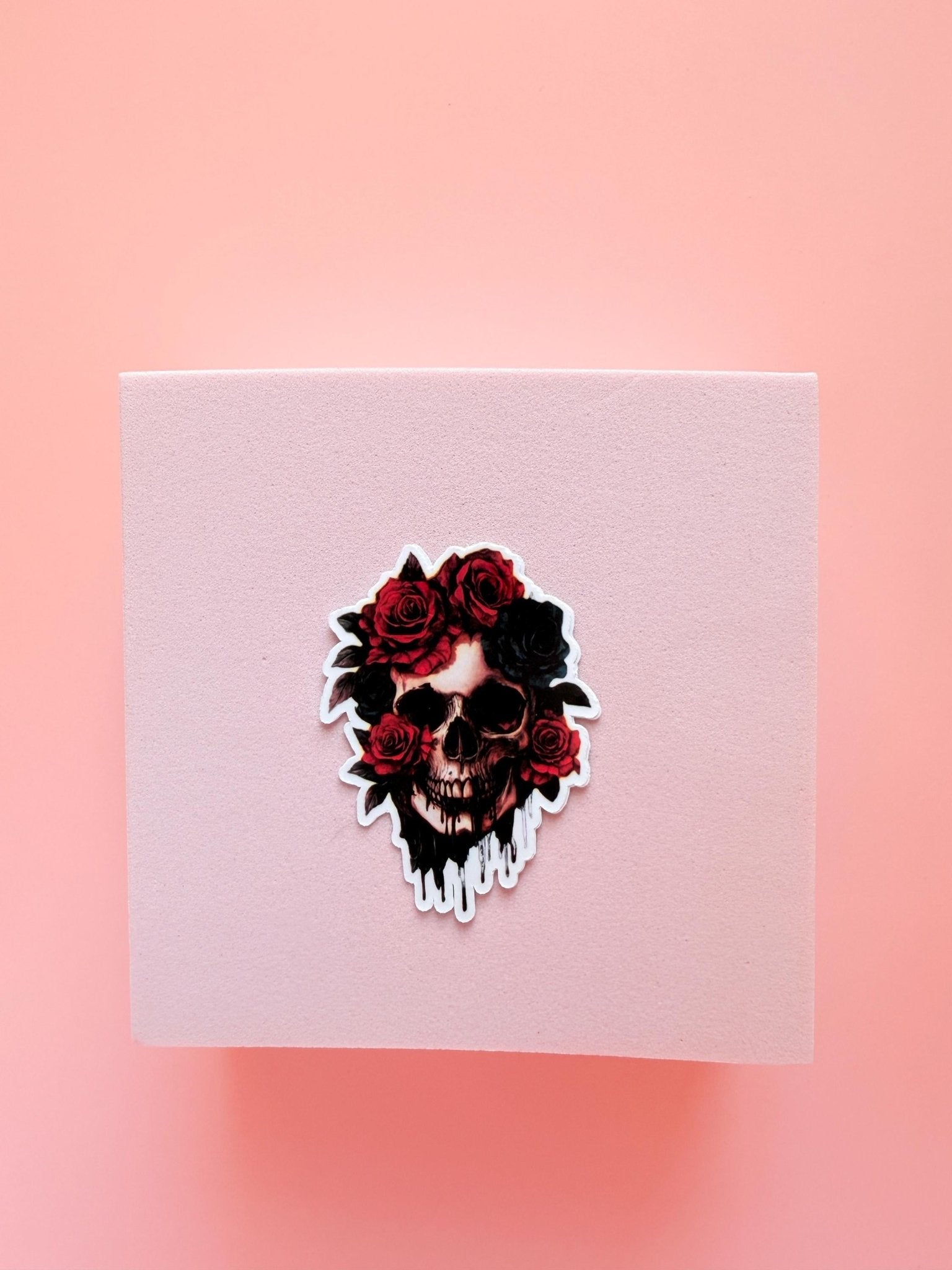 Skull and Roses Sticker | Waterproof Vinyl Decal for Dark Romance Readers by The Sticker Era