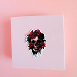 Skull and Roses Sticker | Waterproof Vinyl Decal for Dark Romance Readers by The Sticker Era