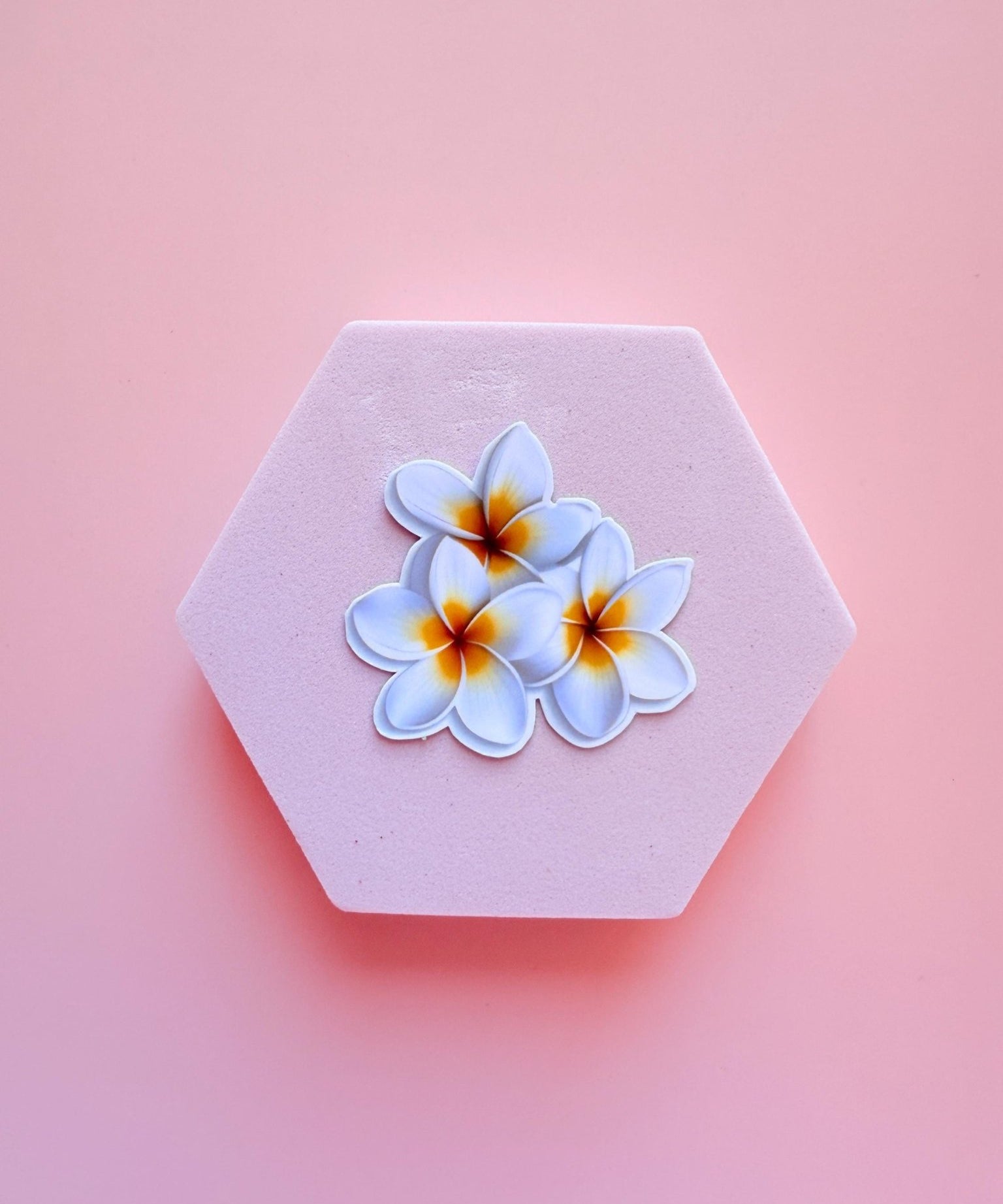 Tropical Plumeria Sticker | Watercolor Floral Vinyl Decal by The Sticker Era