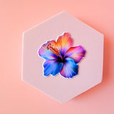 Hawaiian Flower Sticker | Vibrant Tropical Vinyl Decal by The Sticker Era