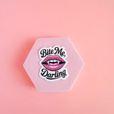 Bite Me Darling Sticker – Vampire Romance Vinyl by The Sticker Era