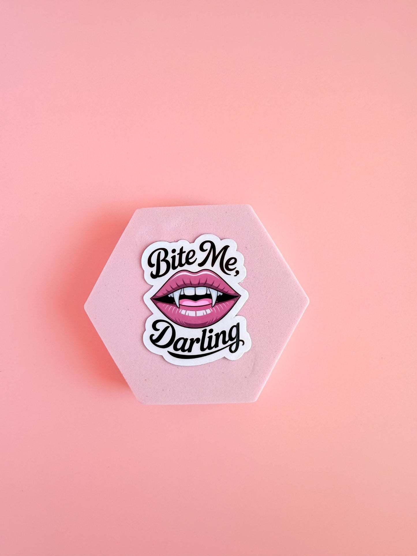 Bite Me Darling Sticker – Vampire Romance Vinyl Sticker, Spicy Booktok Dark Fantasy Gift, Bookish Smut Decor - The Sticker Era