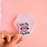 Bite Me Darling Sticker – Vampire Romance Vinyl by The Sticker Era