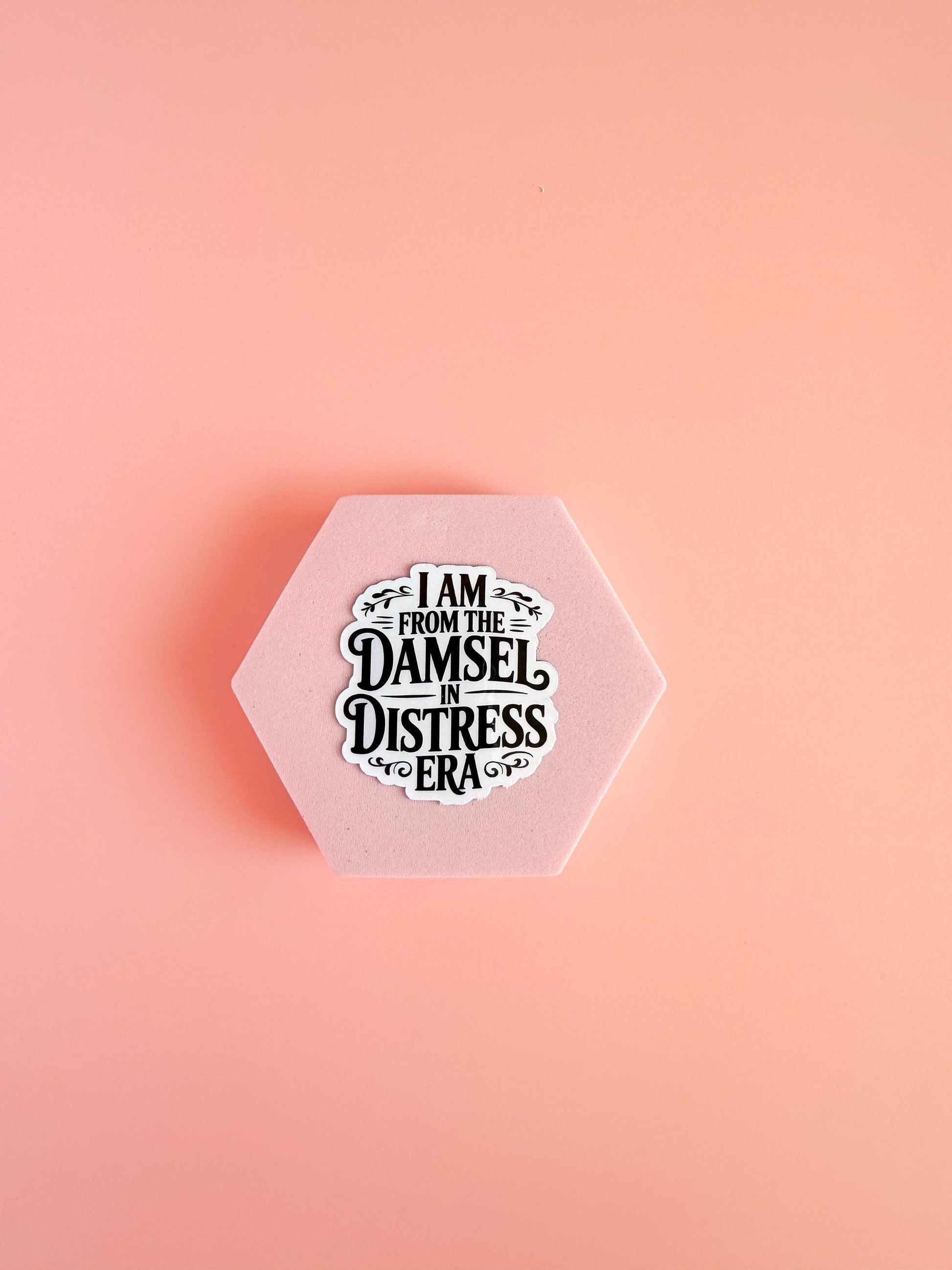 Damsel in Distress Era Sticker – Romantic Booktok Vinyl Sticker, Fantasy Romance Gift, Villain Girl Aesthetic - The Sticker Era