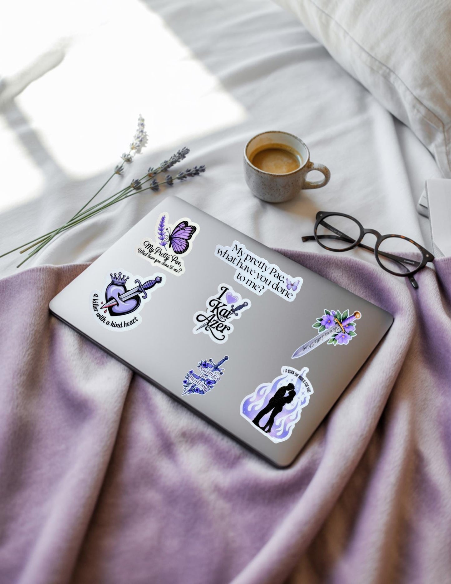 Powerless Sticker Set – Bookish Fantasy Vinyl Decals Inspired by Romance, Royals & Magic - The Sticker Era