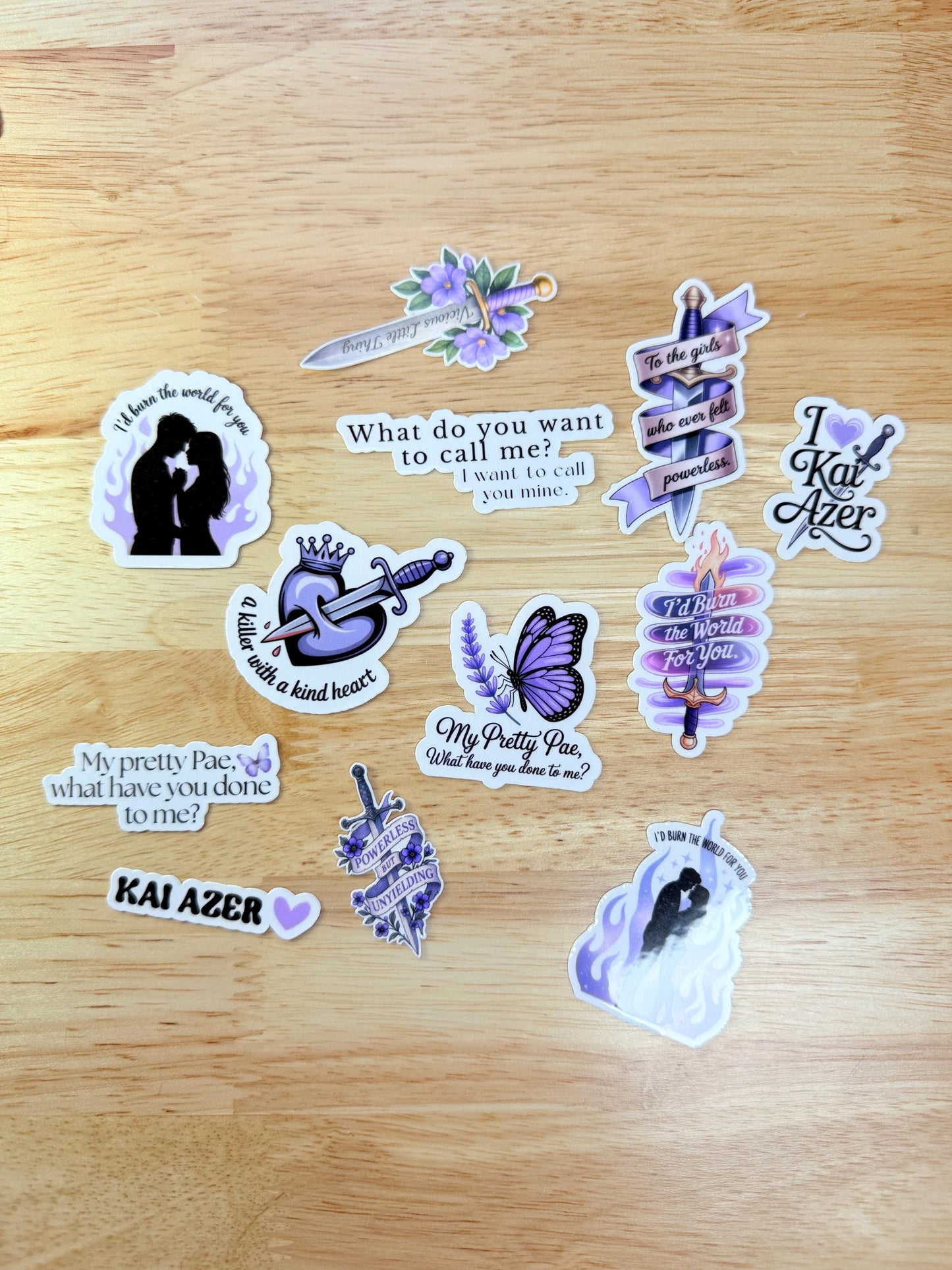 Powerless Sticker Set – Bookish Fantasy Vinyl Decals Inspired by Romance, Royals & Magic - The Sticker Era