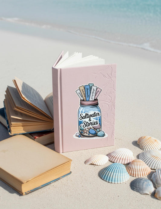 Saltwater & Stories Seashell Sticker | Bookish Ocean Aesthetic | Beachy Vinyl Sticker for Kindle|Journals| Laptops| beach junk journal - The Sticker Era