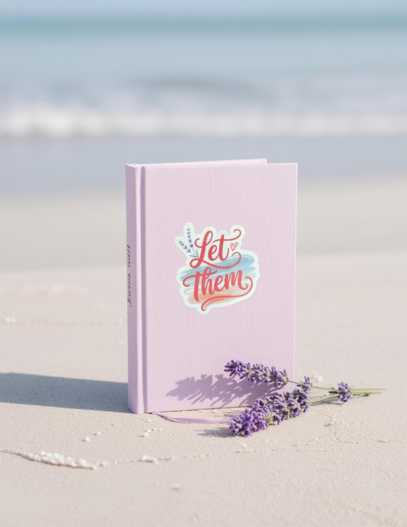 Let It Go" Coastal Sticker | Beach Colors Vinyl Decal | Mental Health & Self-Care Laptop Water Bottle Sticker | Calming Motivational Journal Decal - The Sticker Era