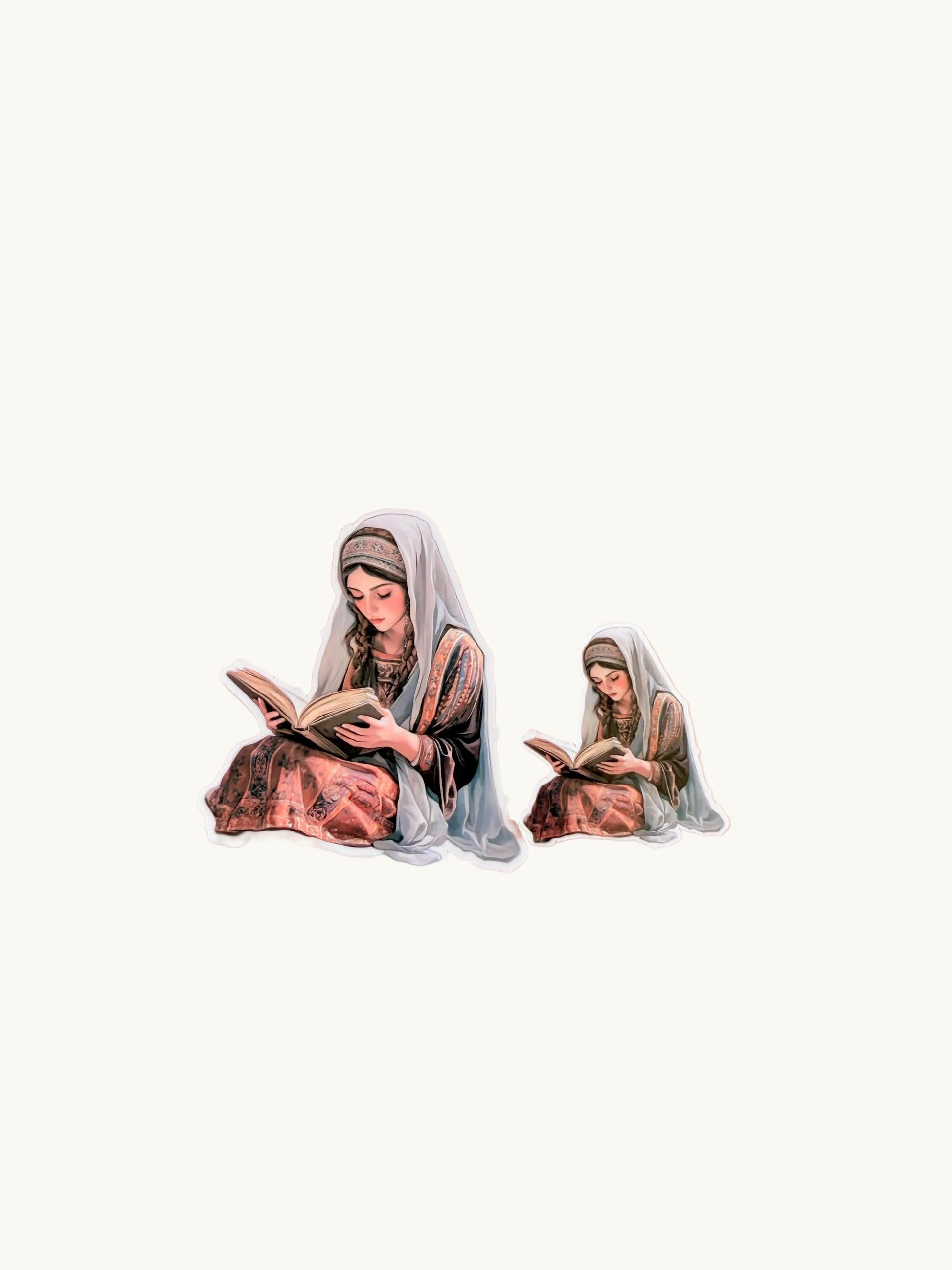 Vintage Aesthetic Reading Woman Sticker – Cozy Bookish Vinyl for Journals, Planners, Kindles & More - The Sticker Era