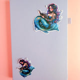 Curvy Mermaid Reading Sticker | Plus-Size Pastel Fantasy Vinyl Decal by The Sticker Era