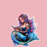 Curvy Mermaid Reading Sticker | Plus-Size Pastel Fantasy Vinyl Decal by The Sticker Era