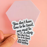 Be Bold Darling Quote Sticker – Motivational Vinyl for Laptops, Journals & Empowerment Decor by The Sticker Era