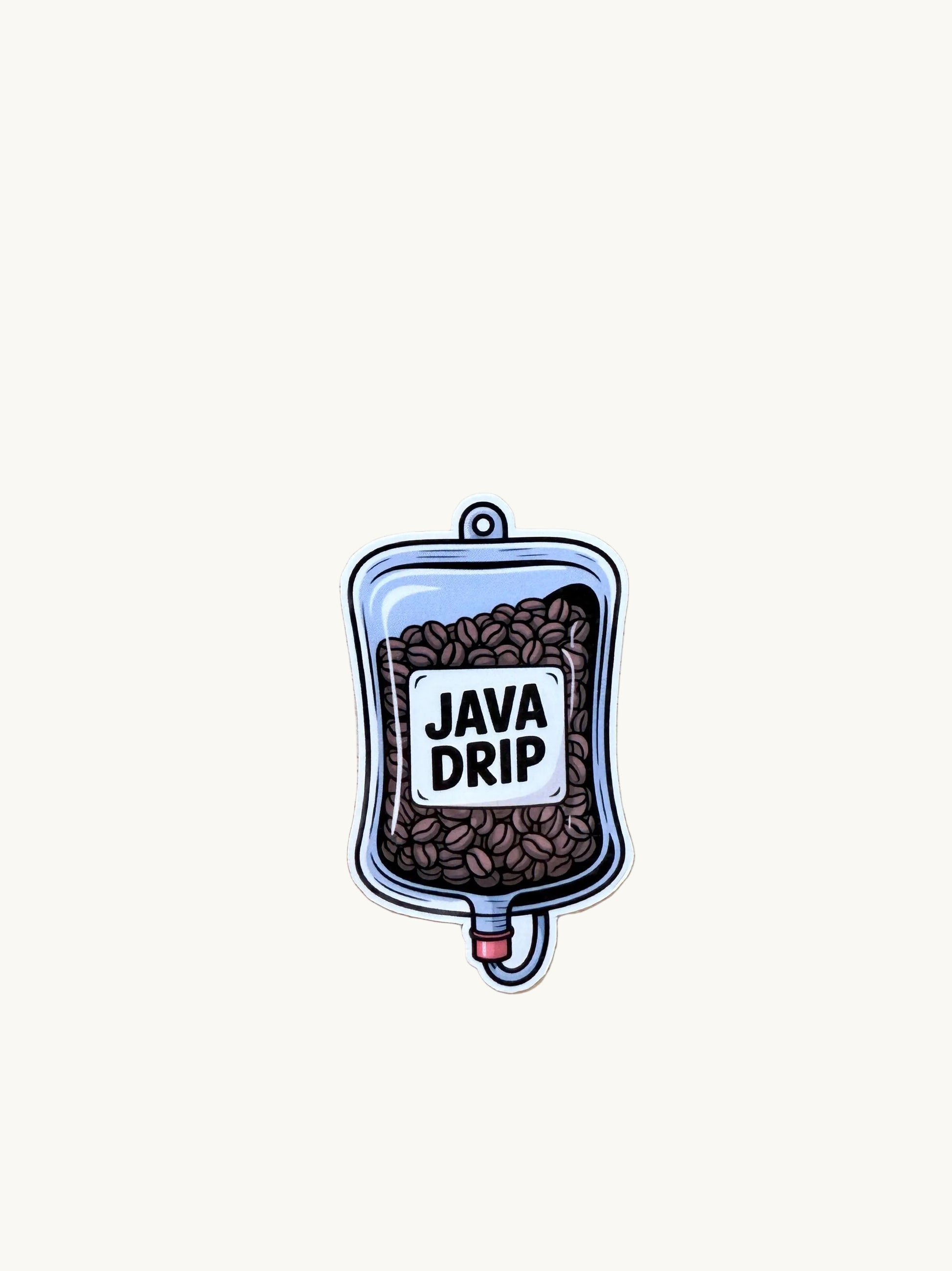 Java Drip Sticker – Coffee Lover Vinyl Decal for Laptops, Water Bottles & Journals - The Sticker Era