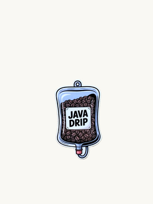 Java Drip Sticker – Coffee Lover Vinyl Decal for Laptops, Water Bottles & Journals - The Sticker Era