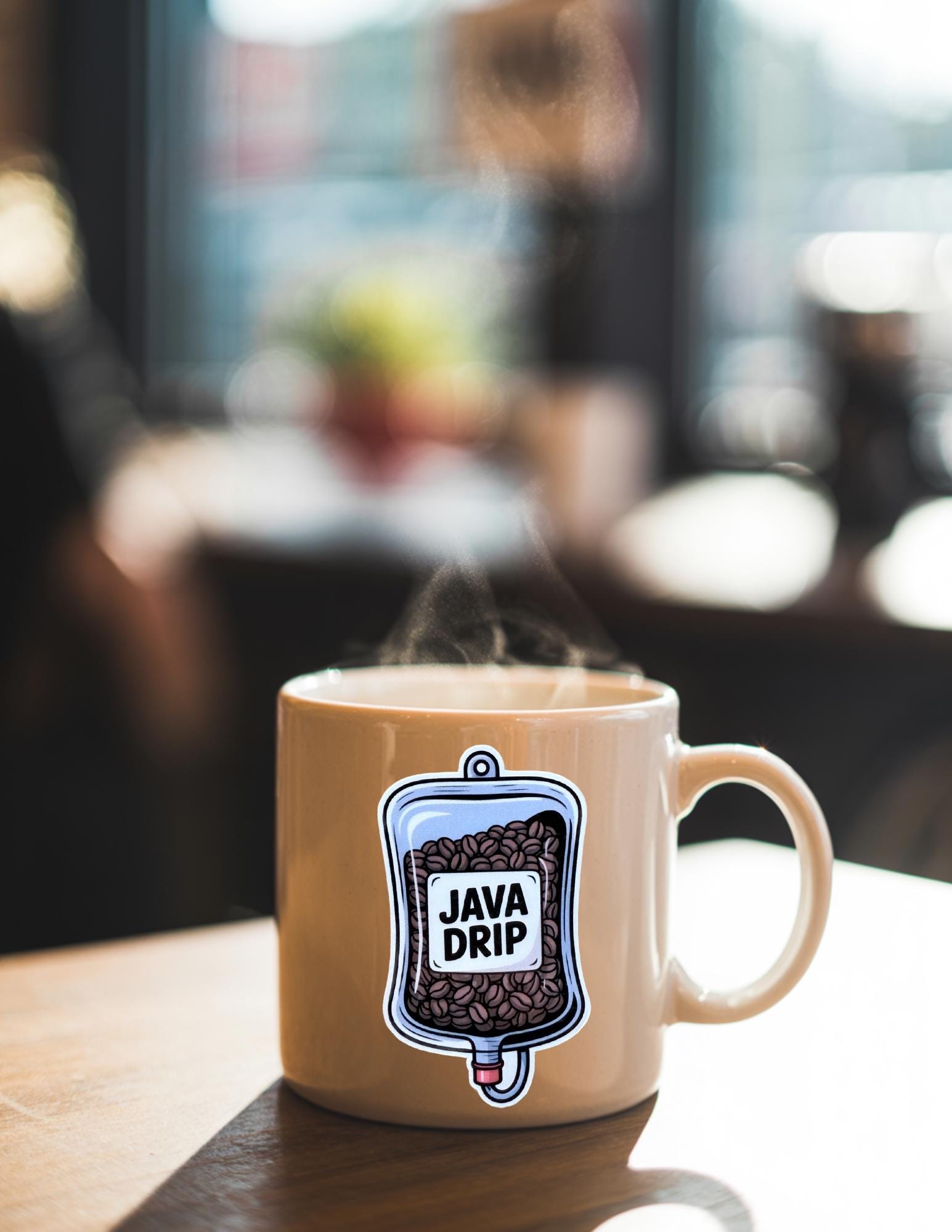 Java Drip Sticker – Coffee Lover Vinyl Decal for Laptops, Water Bottles & Journals - The Sticker Era