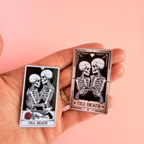 Till Death Tarot Sticker Set | Gothic Skeleton Couple Dark Romance Vinyl Decals by The Sticker Era
