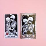 Till Death Tarot Sticker Set | Gothic Skeleton Couple Dark Romance Vinyl Decals by The Sticker Era