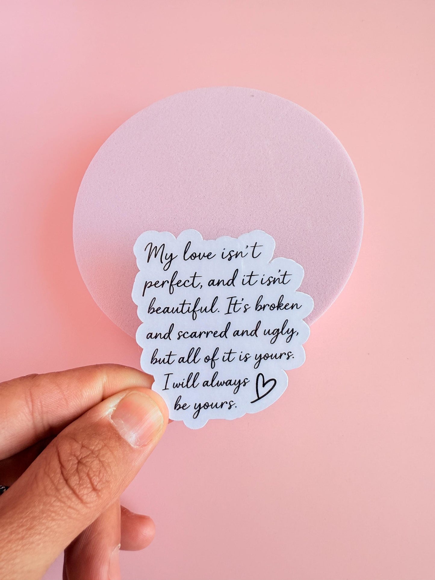 Under Your Scars Sticker – Dark Romance Book Quote Vinyl Decal | Emotional Kindle Sticker for Bookish Journals & Gifts | stalker stickers - The Sticker Era