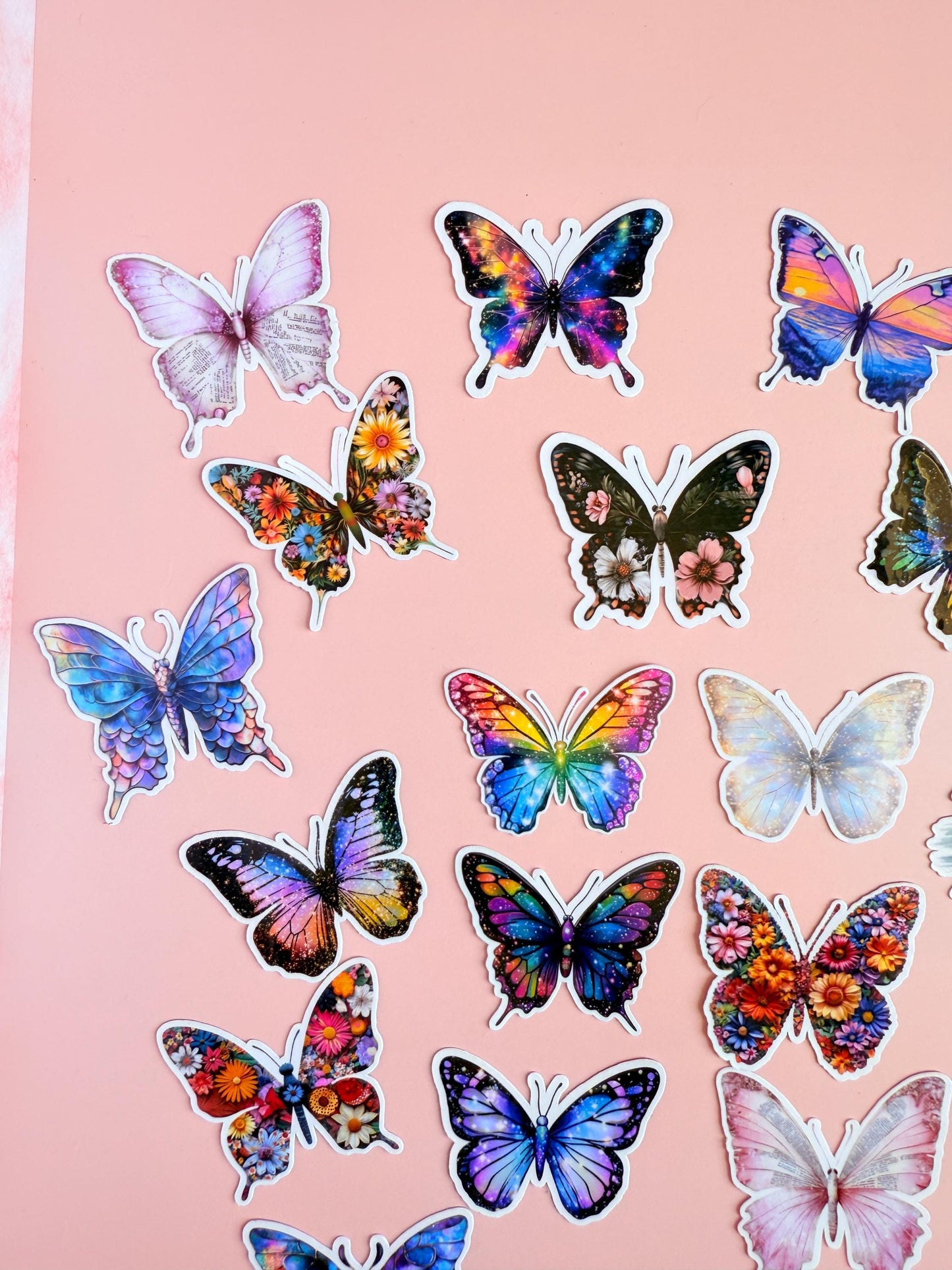 butterfly sticker pack –18 Aesthetic Vinyl Butterfly Stickers for Journals, Water Bottles, Scrapbooks| butterfly sticker decoration | gift - The Sticker Era