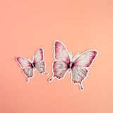 Pink Butterfly Vintage Text Sticker | Bookish Aesthetic Vinyl Decal by The Sticker Era