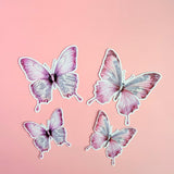 Pink Butterfly Vintage Text Sticker | Bookish Aesthetic Vinyl Decal by The Sticker Era