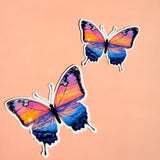 Ocean Sunset Butterfly Sticker | Aesthetic Waterproof Vinyl Decal by The Sticker Era