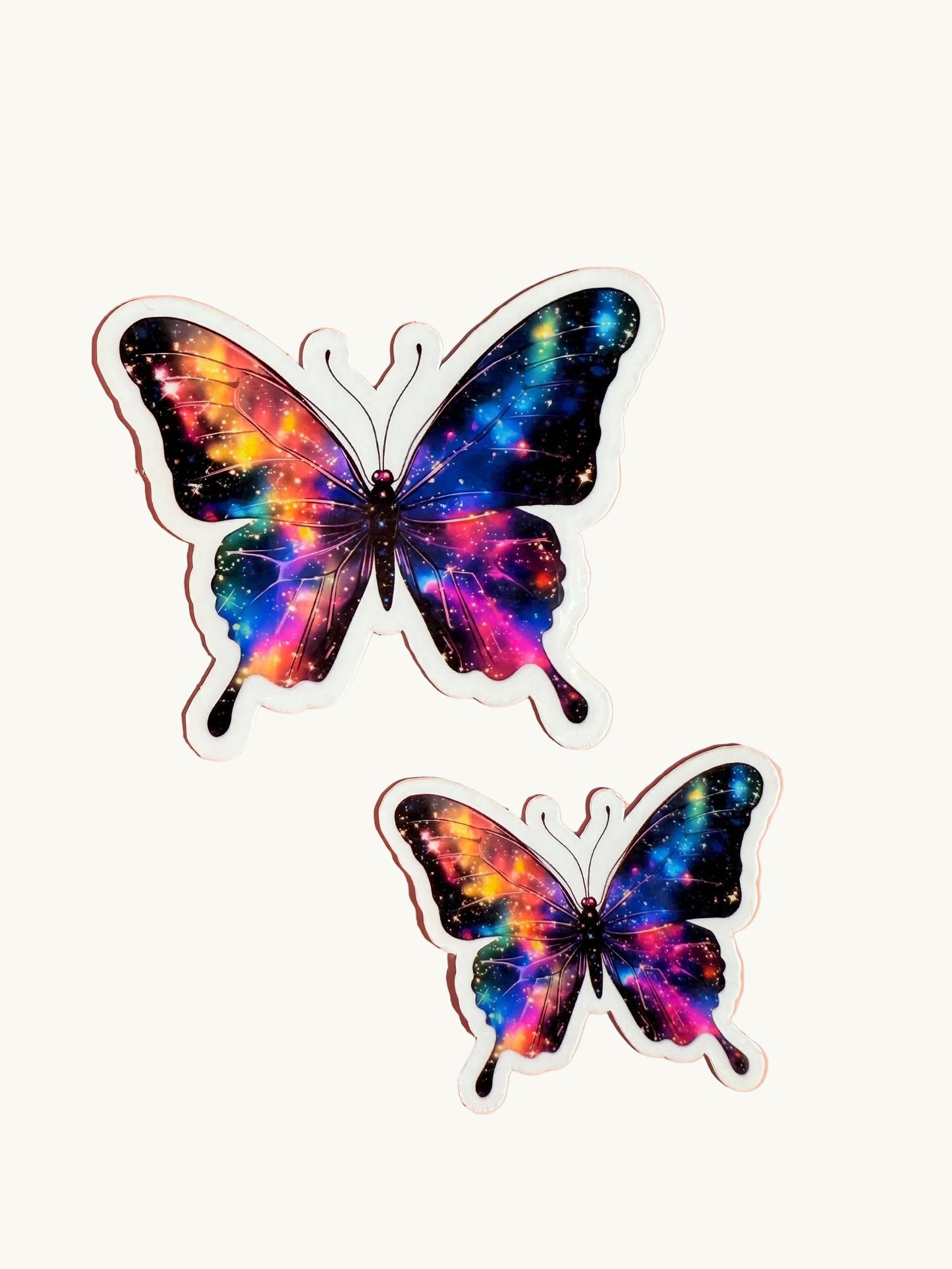 Galaxy Butterfly Sticker – Cosmic Vinyl Butterfly Decal | Holographic Space Aesthetic Waterproof Sticker for Journals & Laptops | Space gift - The Sticker Era