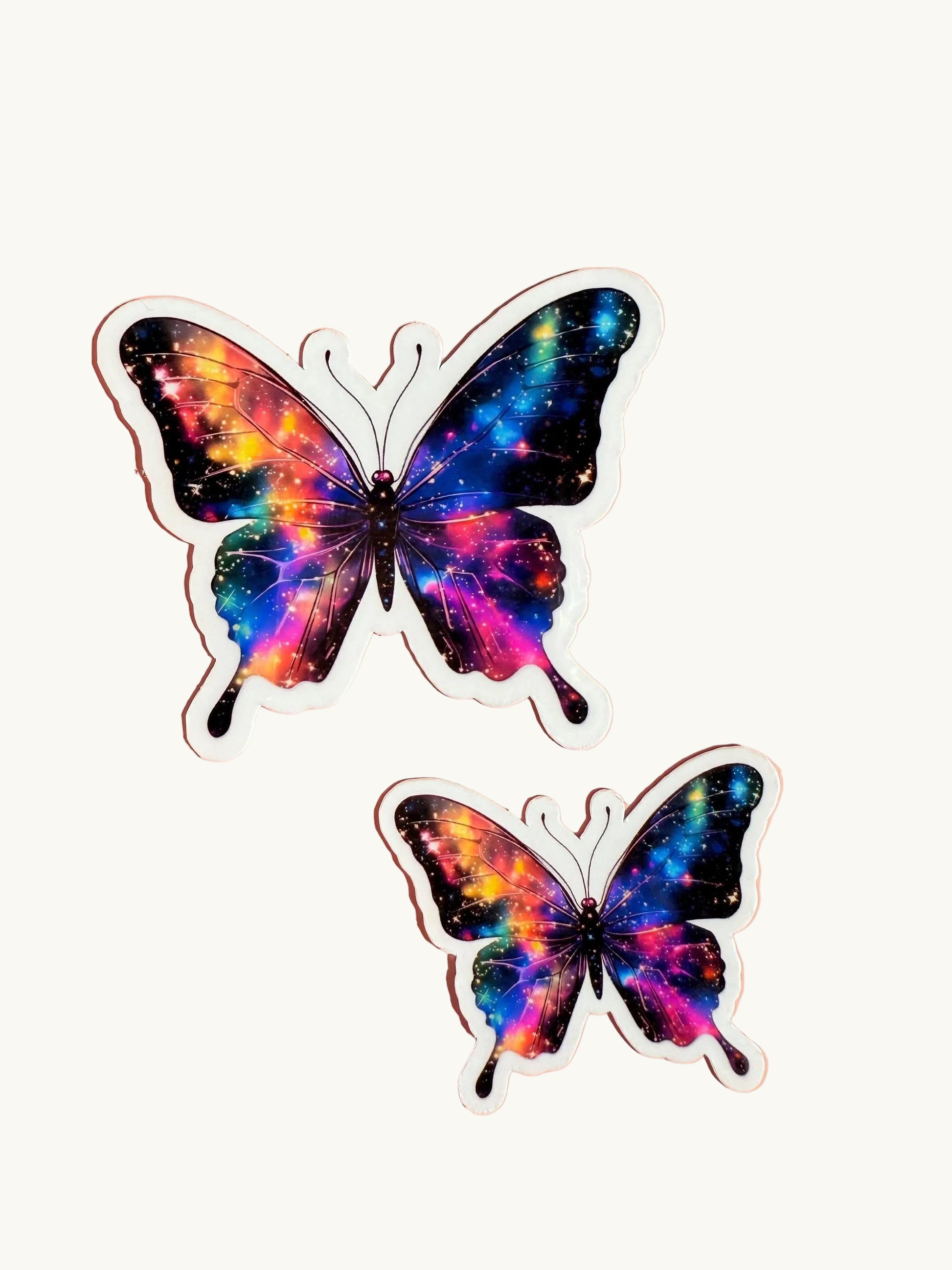 Galaxy Butterfly Sticker – Cosmic Vinyl Butterfly Decal | Holographic Space Aesthetic Waterproof Sticker for Journals & Laptops | Space gift - The Sticker Era