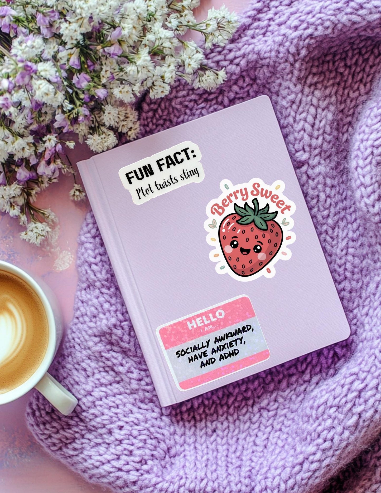 Socially Awkward Sticker – Funny ADHD & Anxiety Vinyl Decal for Journals, Laptops | Neurodivergent Babes - The Sticker Era