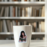 Hot Girls Read Sticker: Bookish Baddie Vinyl Decal by The Sticker Era