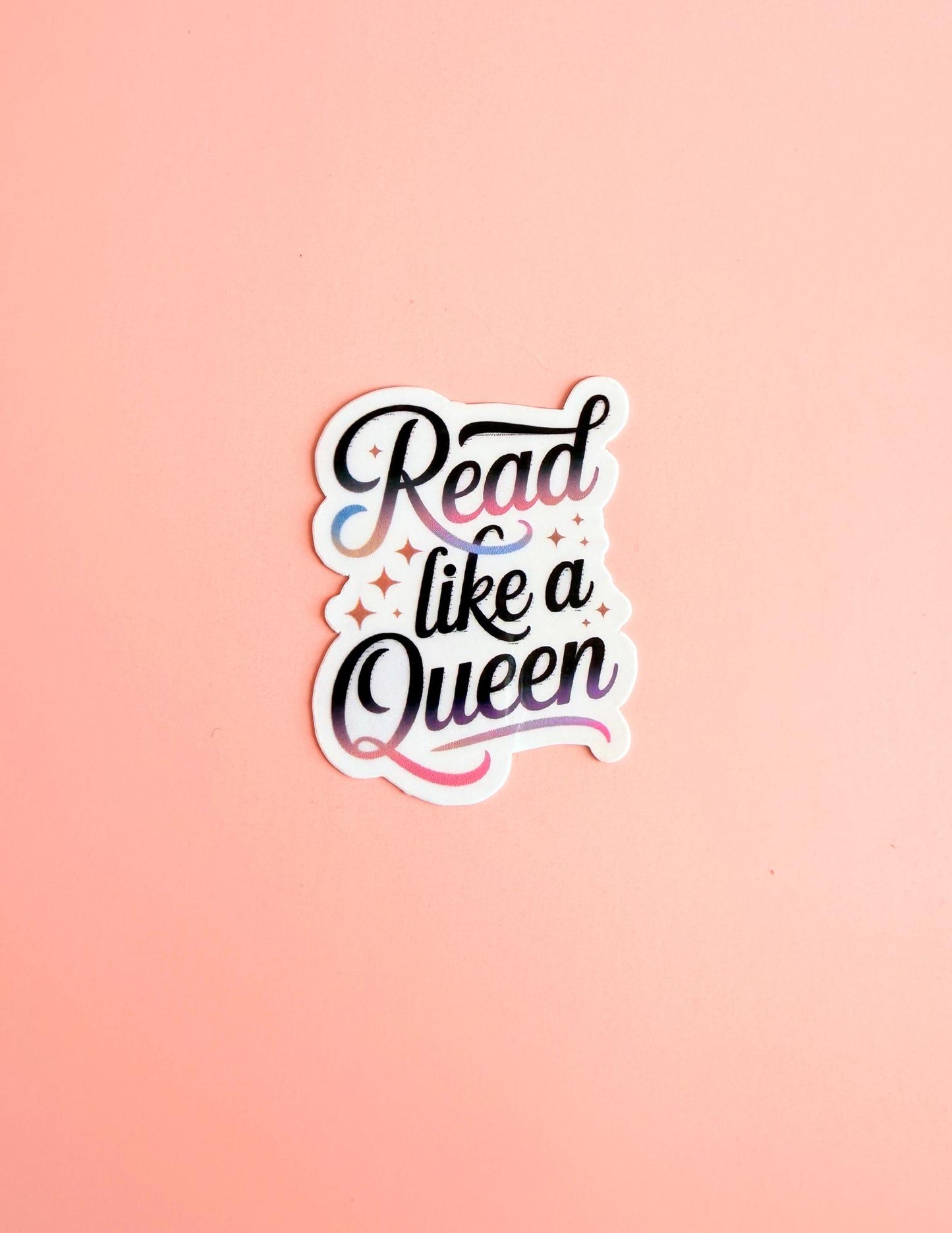 Whimsical Sticker Pack – Read Like a Queen, Cake & Clam Vinyl Decals for Bookish Fantasy Girls - The Sticker Era