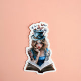 Alice in Wonderland Sticker | Bookish Mad Hatter Vinyl Decal by The Sticker Era