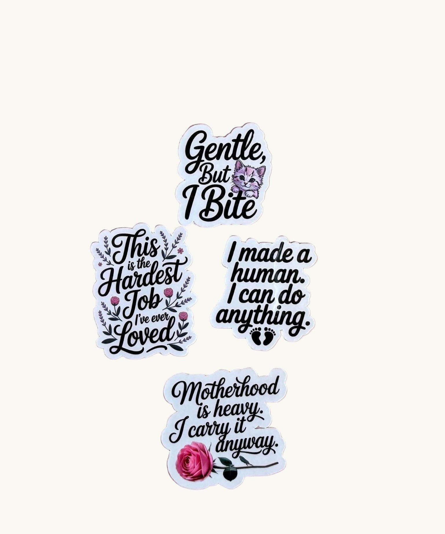Motherhood Quote Sticker Set | Real Mom Life Vinyl Decals – Sticker Era by The Sticker Era