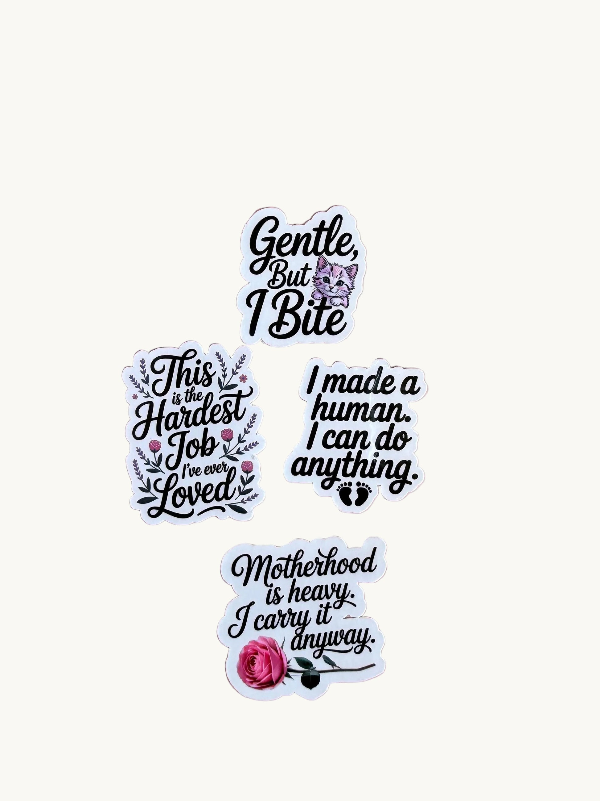 Motherhood Quote Sticker Set – Inspirational Vinyl Stickers for Moms, Gentle Parenting, Postpartum & Real Mom Life Moments| gifts for mom - The Sticker Era