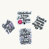 Motherhood Quote Sticker Set | Real Mom Life Vinyl Decals – Sticker Era by The Sticker Era