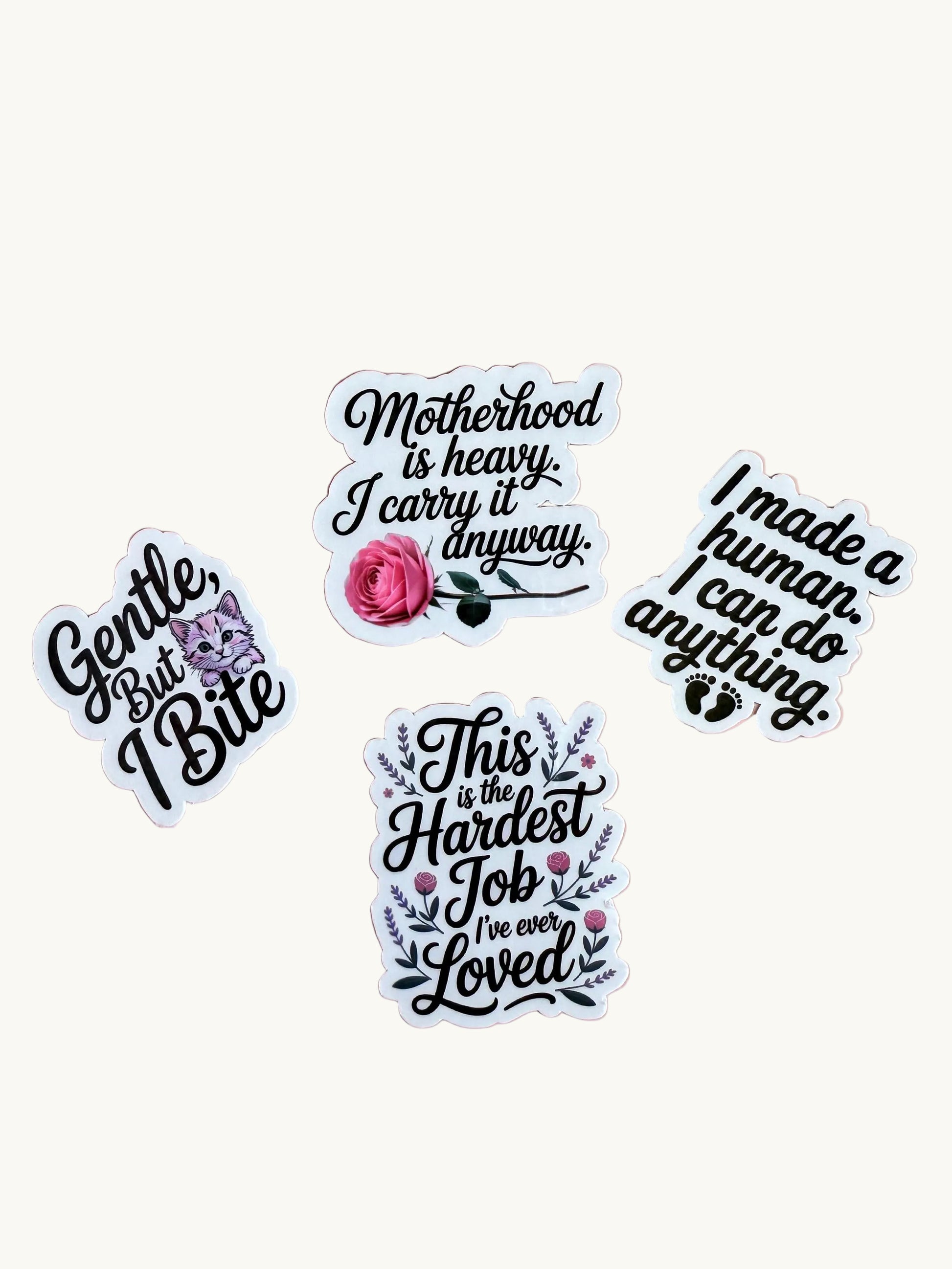Motherhood Quote Sticker Set – Inspirational Vinyl Stickers for Moms, Gentle Parenting, Postpartum & Real Mom Life Moments| gifts for mom - The Sticker Era