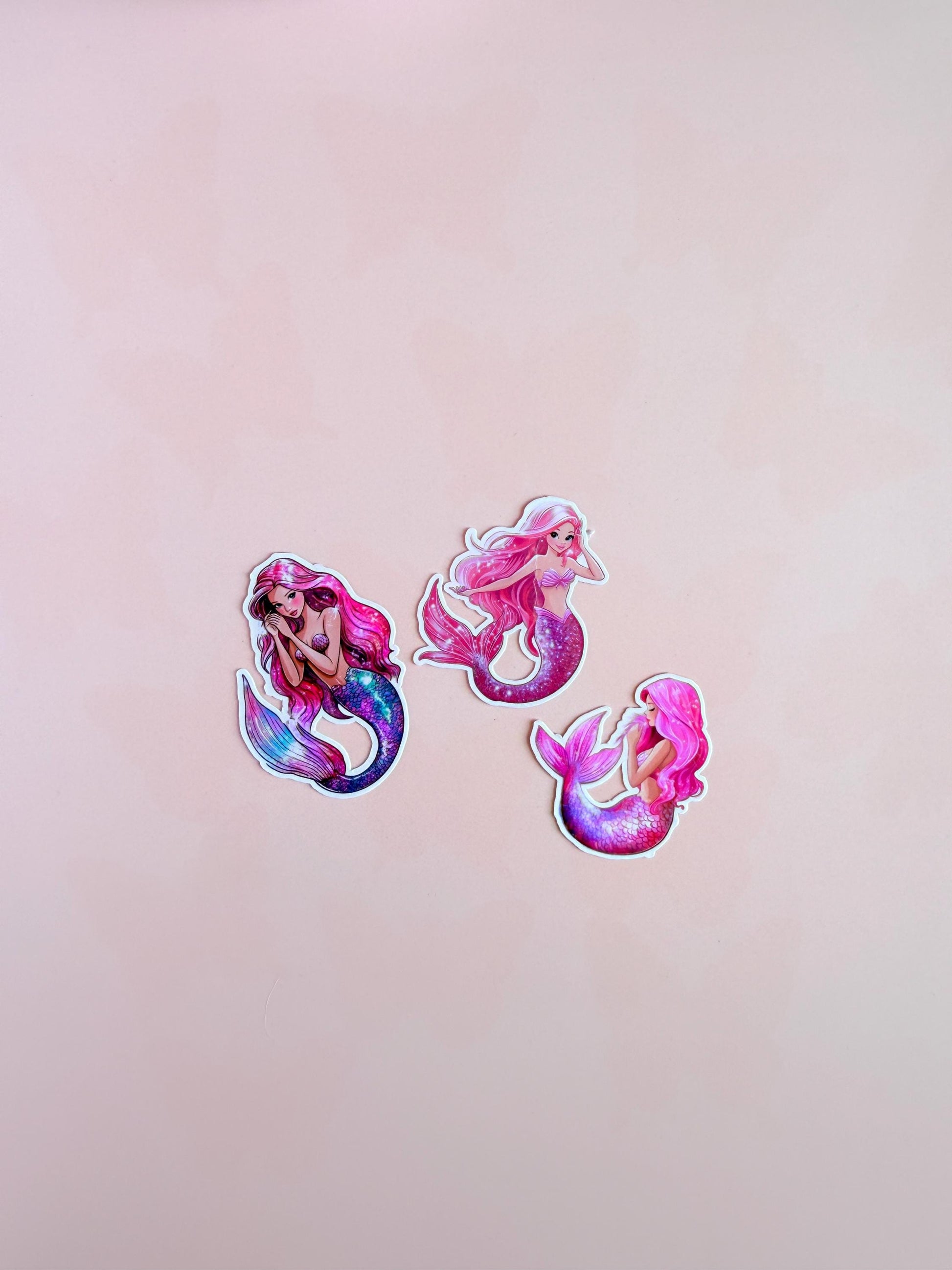 Pink Mermaid Sticker Pack – Sparkly Mermaidcore Vinyl Stickers for Water Bottles, Journals & Aesthetic Scrapbooking| kids stickers| birthday - The Sticker Era