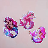 Mermaid Sticker Pack, Pink Bookish Vinyl Decals, Romantasy Reader Gift, Kindle Laptop Journal Set by The Sticker Era