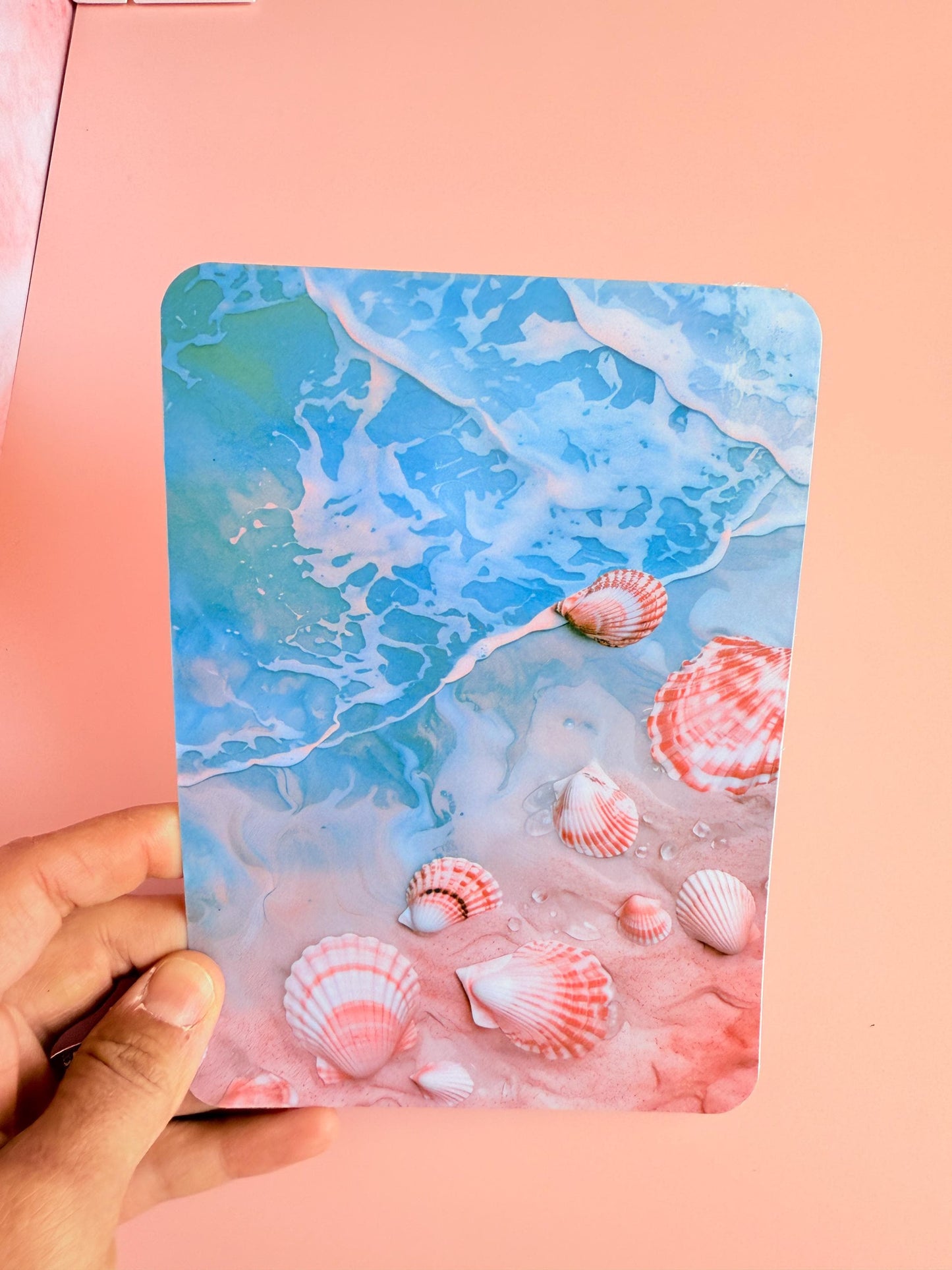 Beach Seashell Kindle Insert – Shipped Ocean Aesthetic Kindle Case Decor, Summer Bookish Gift, Coastal Reader Vibe - The Sticker Era