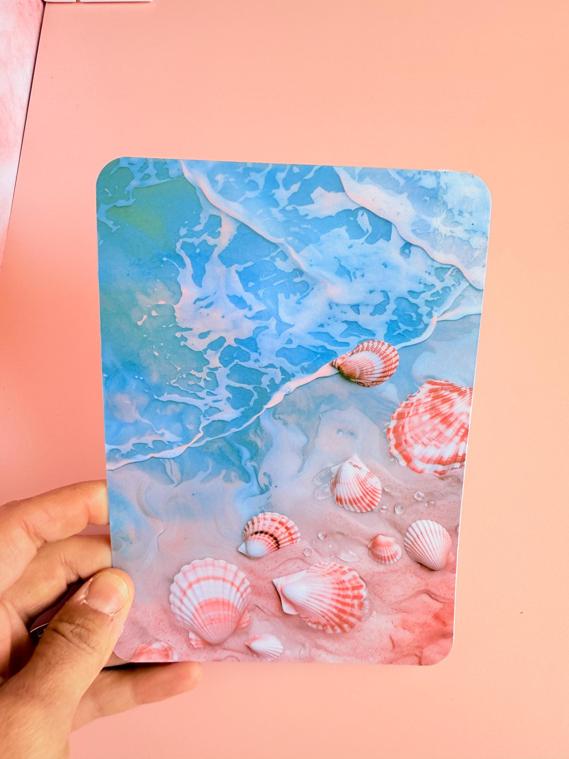 Beach Seashell Kindle Insert – Shipped Ocean Aesthetic Kindle Case Decor, Summer Bookish Gift, Coastal Reader Vibe - The Sticker Era