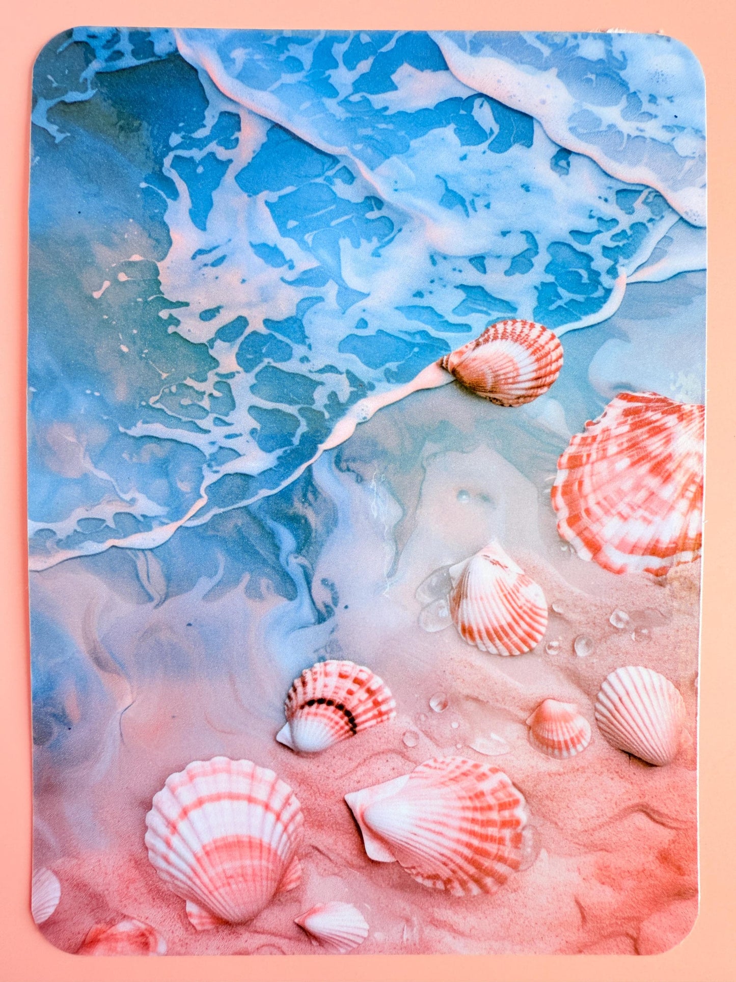 Beach Seashell Kindle Insert – Shipped Ocean Aesthetic Kindle Case Decor, Summer Bookish Gift, Coastal Reader Vibe - The Sticker Era