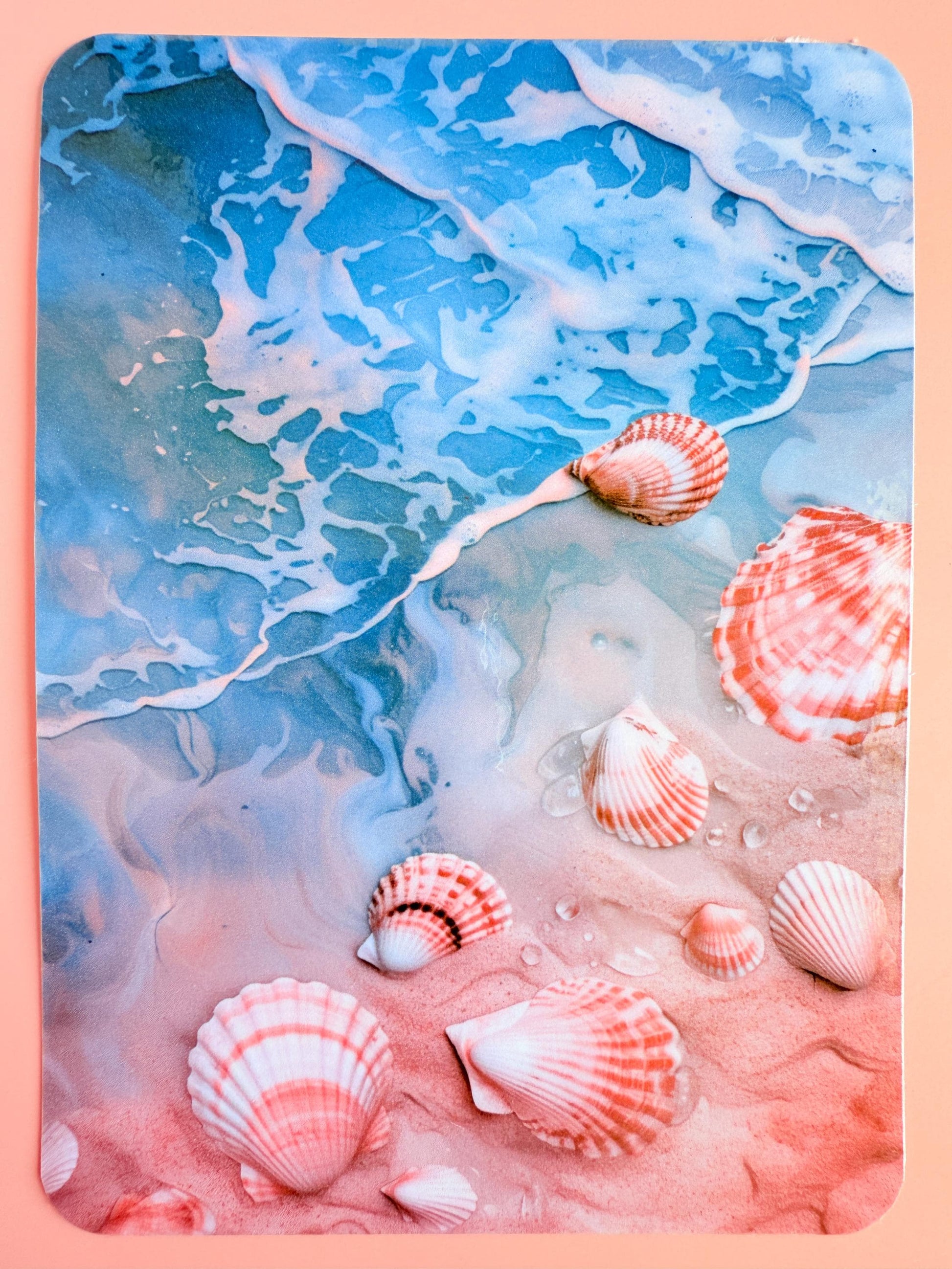 Beach Seashell Kindle Insert – Shipped Ocean Aesthetic Kindle Case Decor, Summer Bookish Gift, Coastal Reader Vibe - The Sticker Era