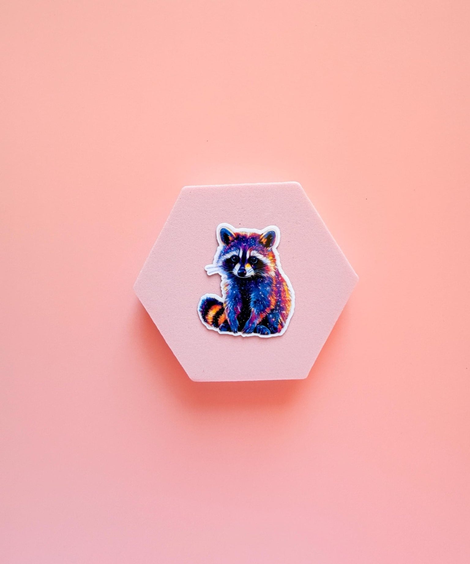 Galaxy Raccoon Sticker – Cosmic Vinyl Decal by The Sticker Era