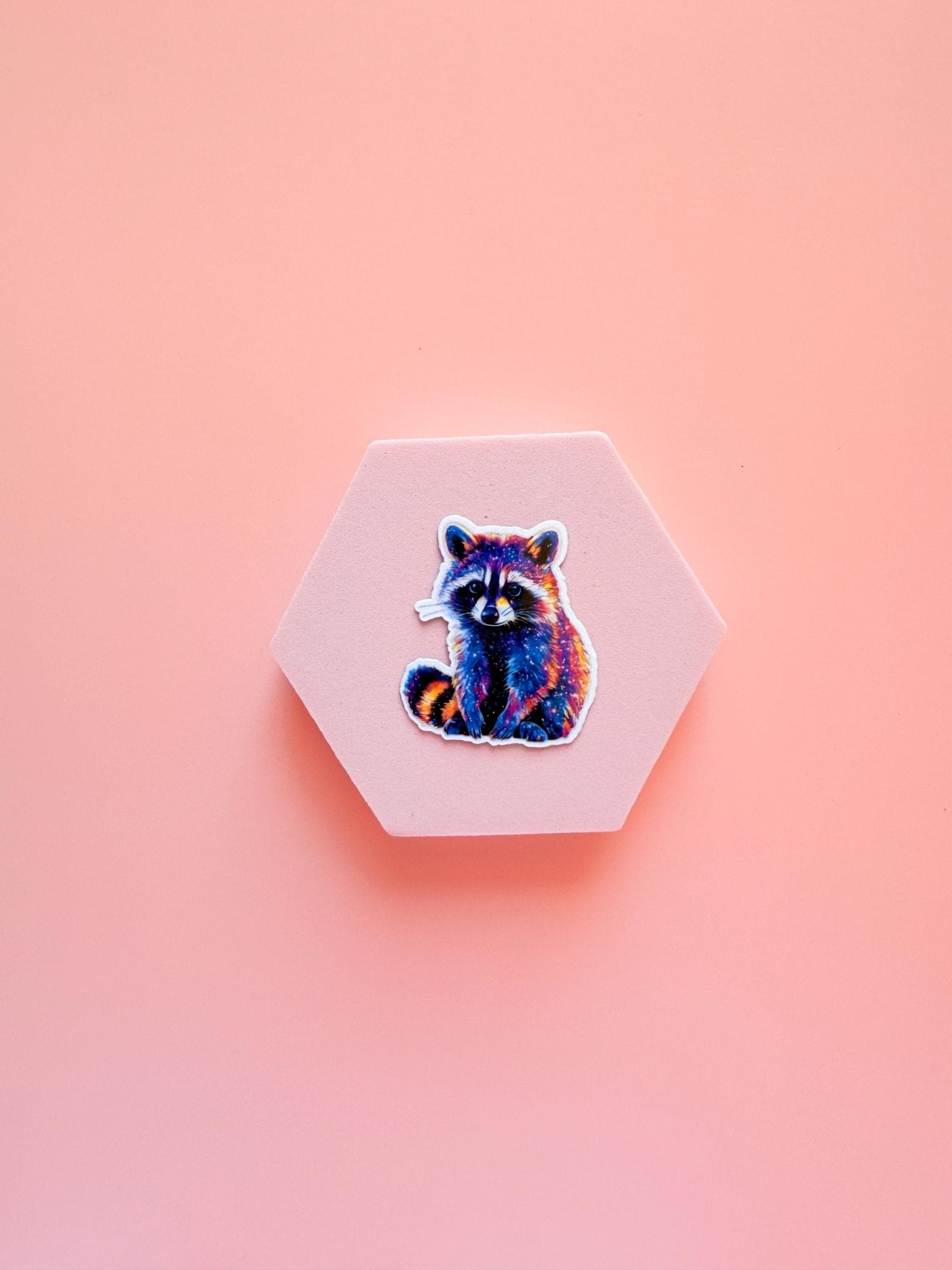 Galaxy Raccoon Sticker – Cosmic Vinyl Decal by The Sticker Era